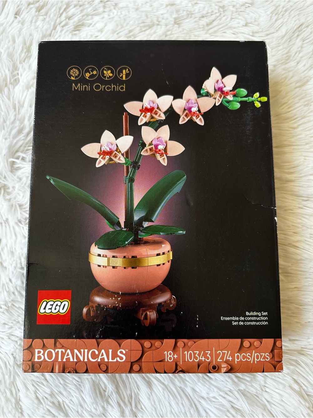 LEGO Botanicals Mini Orchid 10343 Building Set 274 Pieces New Sealed Gift Decor